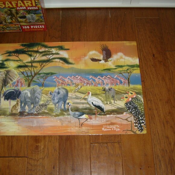 Melissa & Doug Safari Floor Puzzle, 100 pc. COMPLETE, VGUC - Picture 4 of 4